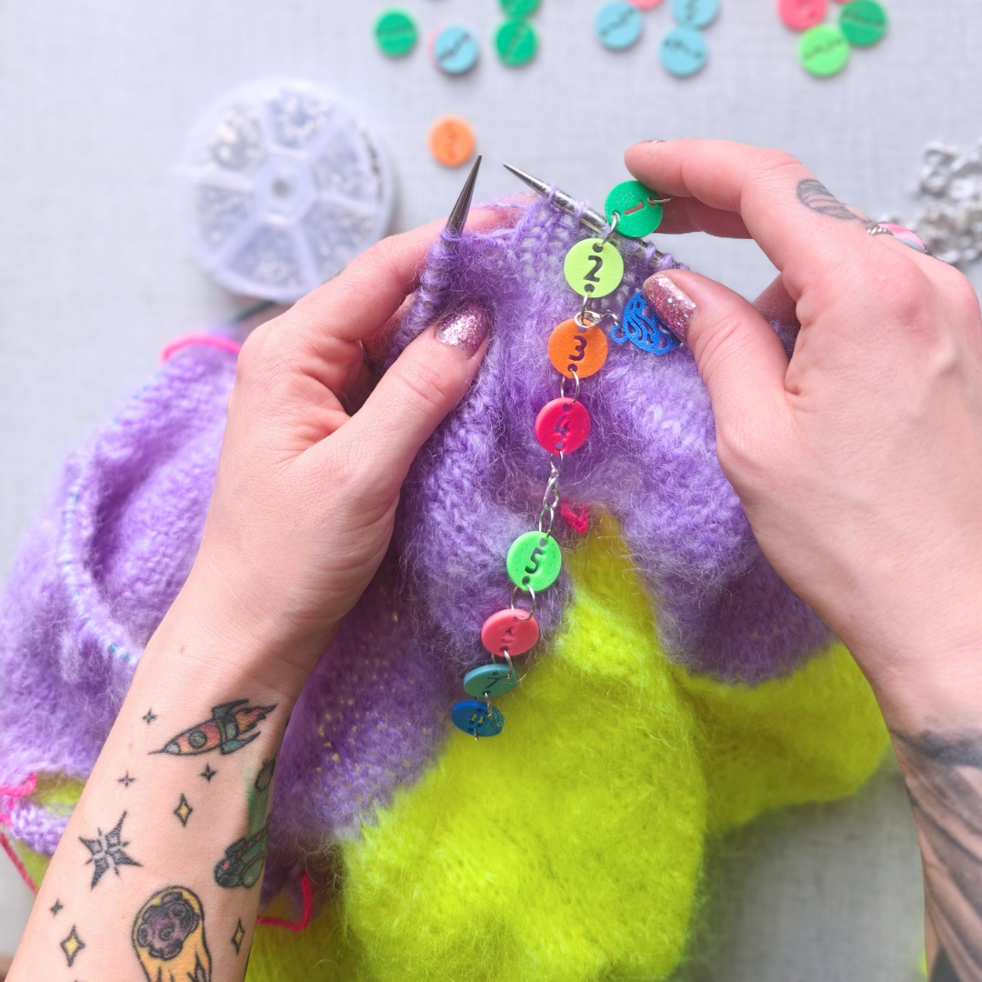 Varvräknare för stickor upp till 6,5 mm