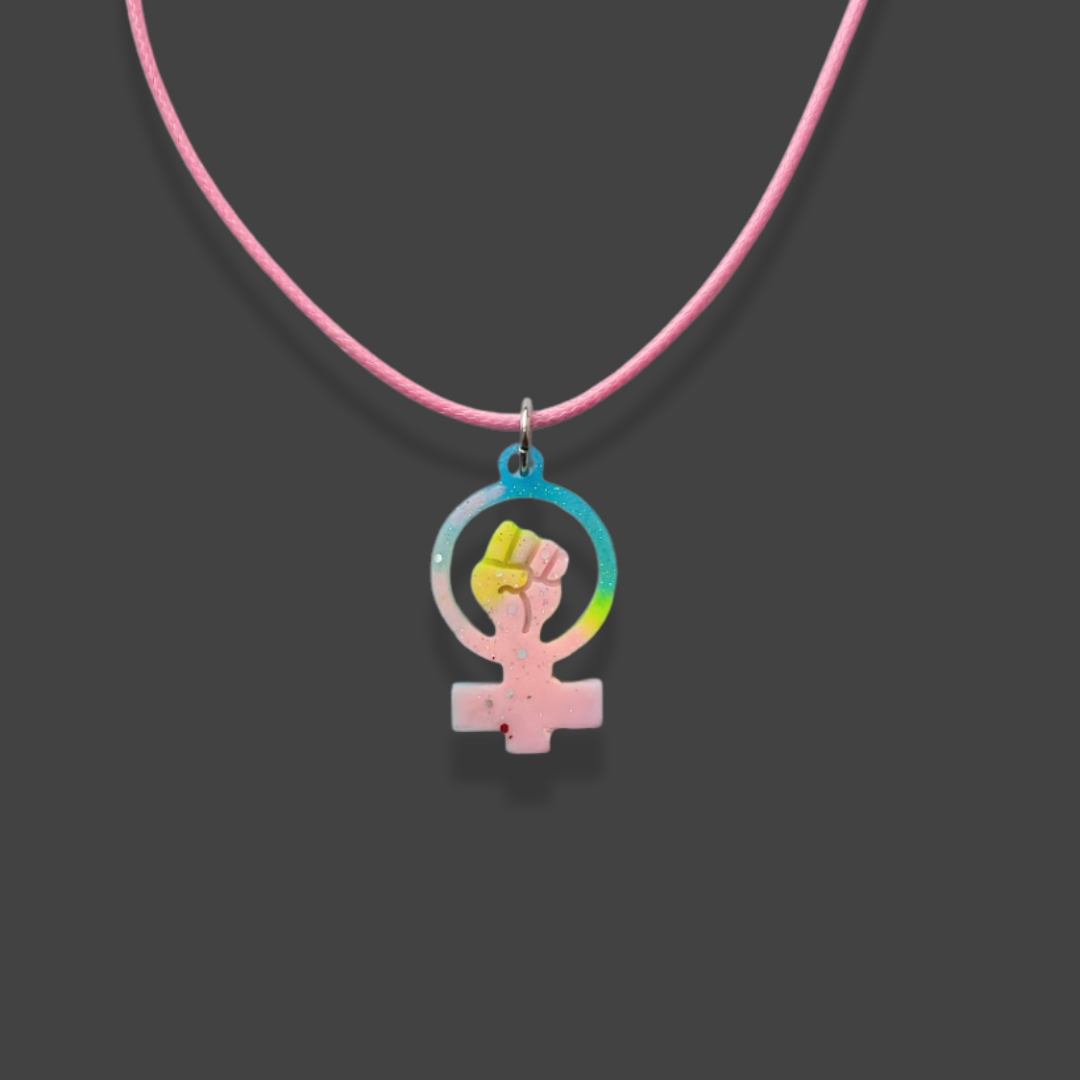 Halsband kvinnotecken [regnbågspasteller]
