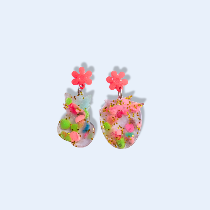 Earrings [cherry, pair]