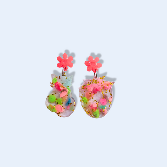 Earrings [cherry, pair]