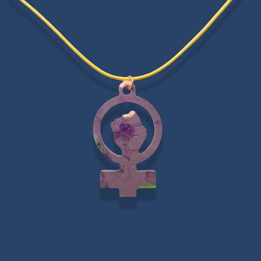 Halsband kvinnotecken [plommon]