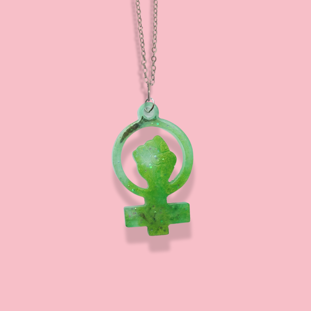 Halsband kvinnotecken [krispig grönt]