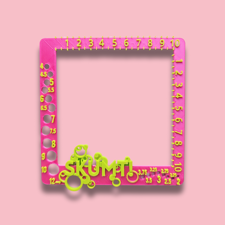 Stickmått [cerise/lime]