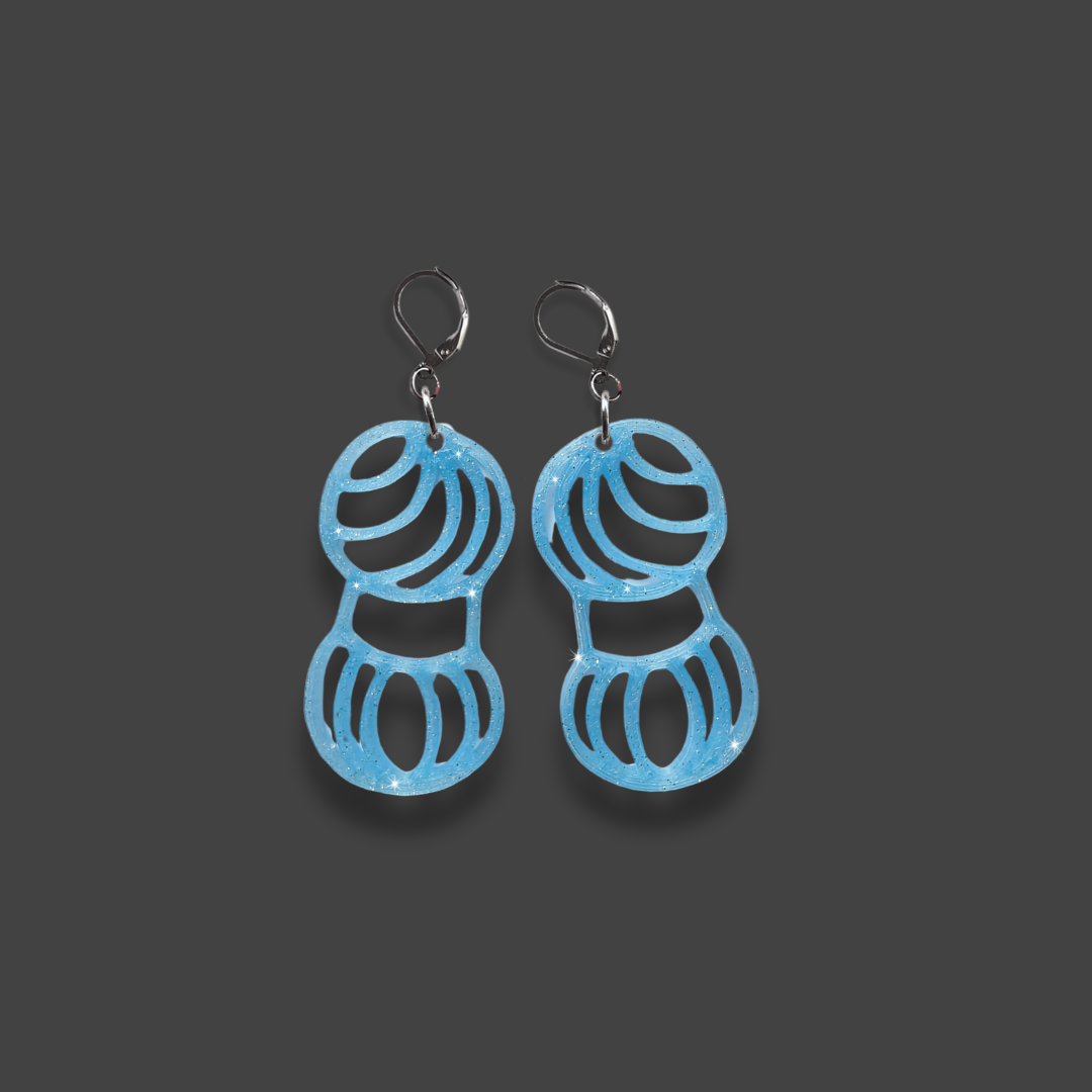 Örhängen [glitterblå nystan]