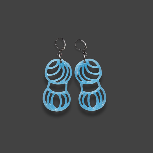 Örhängen [glitterblå nystan]