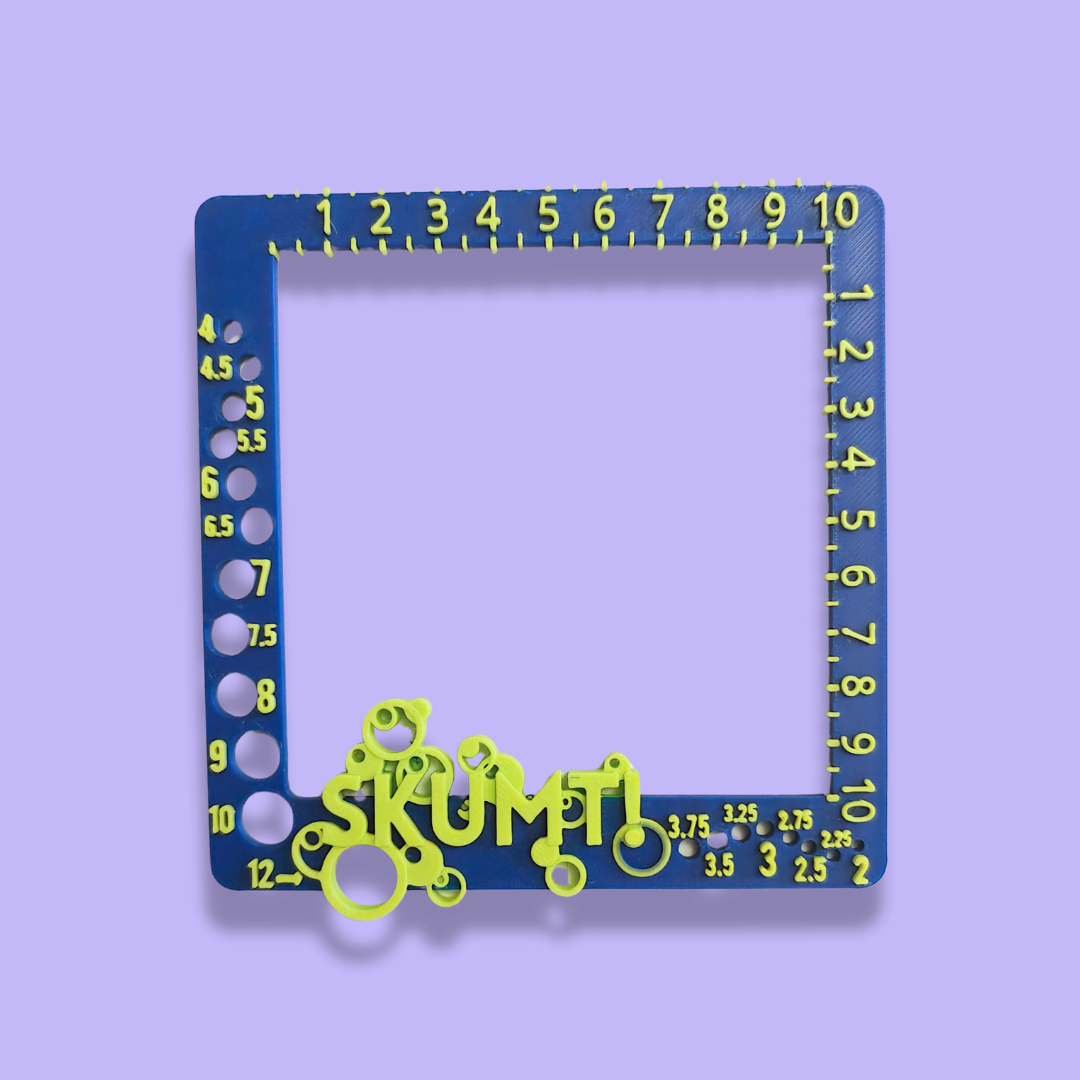 Stickmått [blå/lime]