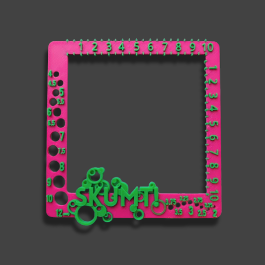 Stickmått [rosa/grön]