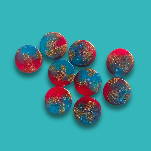 Knappar 25 mm [läppstift i vatten, styckvis]