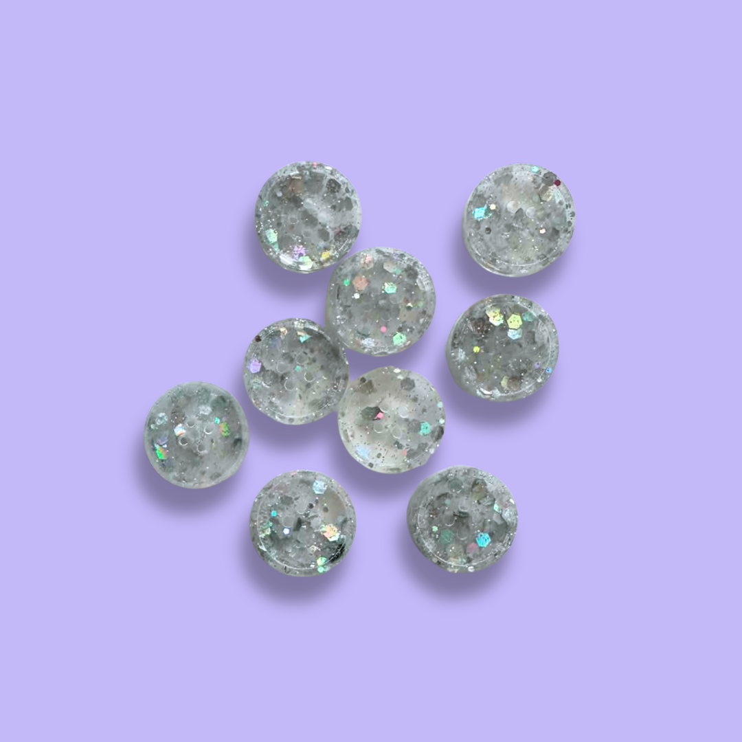 Knappar 20 mm [bara glitter, styckvis]