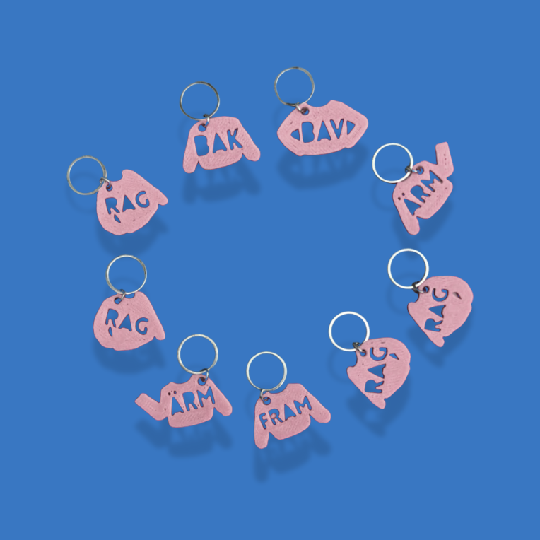 Stickmarkörer [ljusrosa set för tröjor]