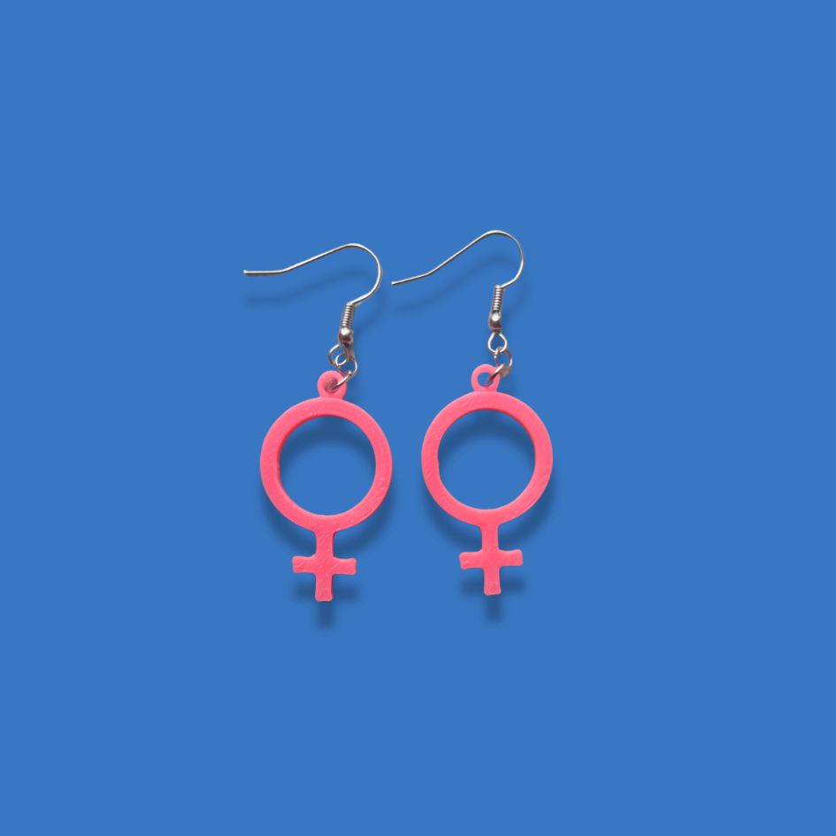 Örhängen [ljusrosa kvinnotecken]
