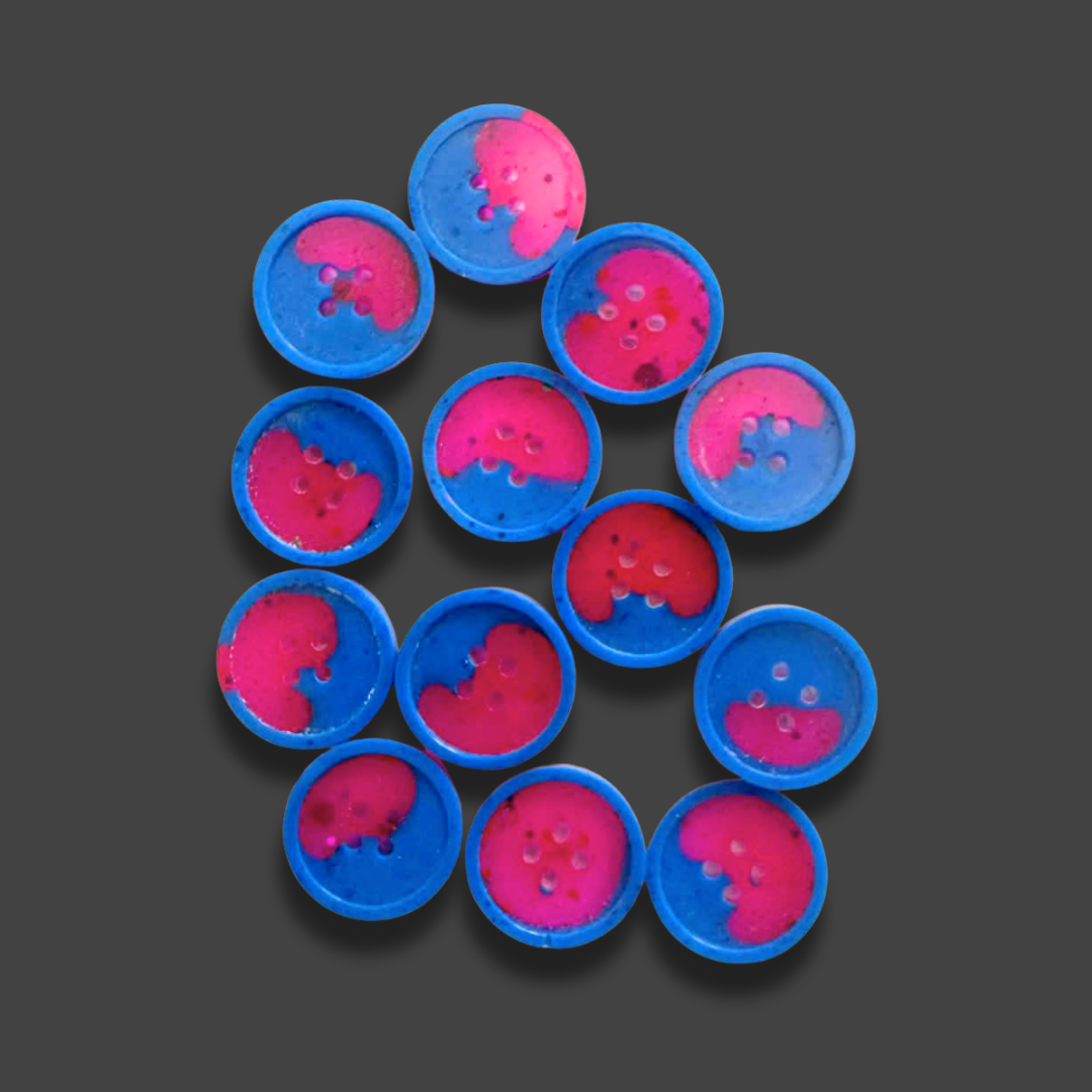 Knappar 20 mm [blåbär/hallon, styckvis]