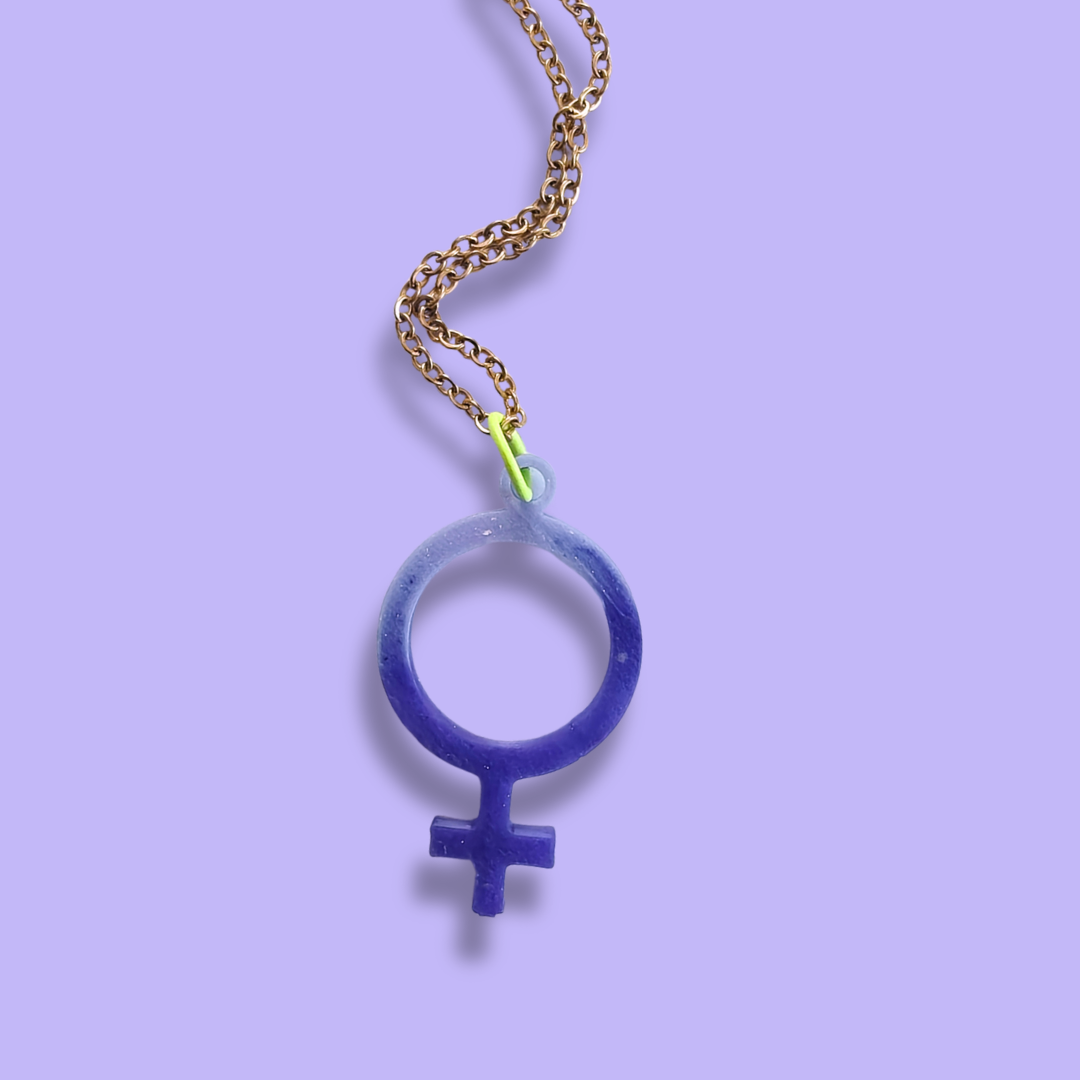 Halsband kvinnotecken [lila fade]