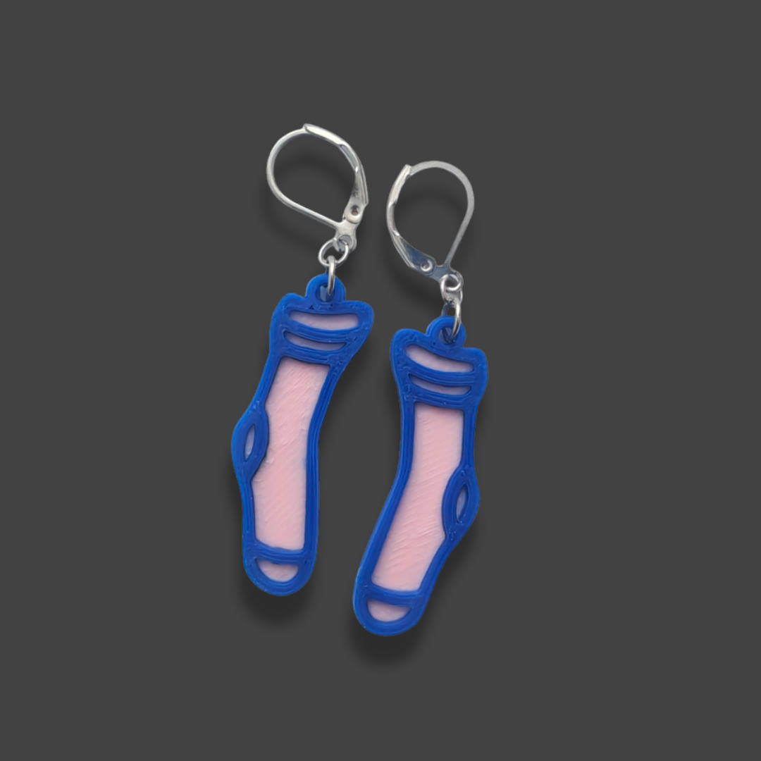 Örhängen [stickade sockor]