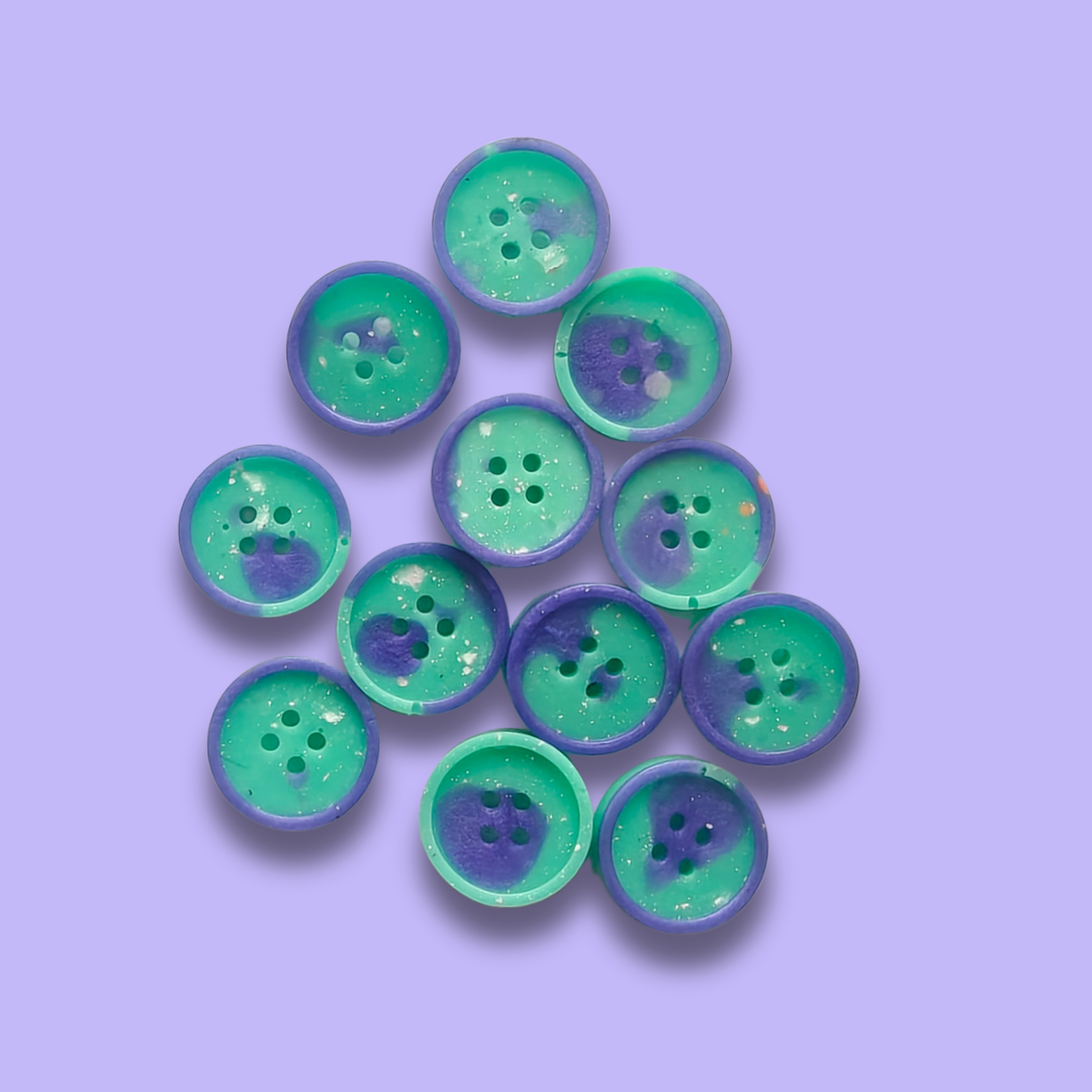 Knappar 20 mm [mint/lila, styckvis]