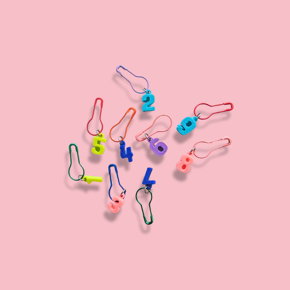 Stickmarkörer [set med siffror, 9 st]