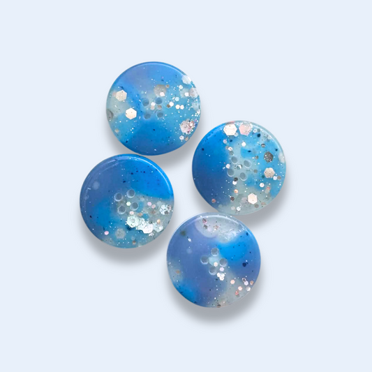 Knappar 25 mm [himmel, 4 st]