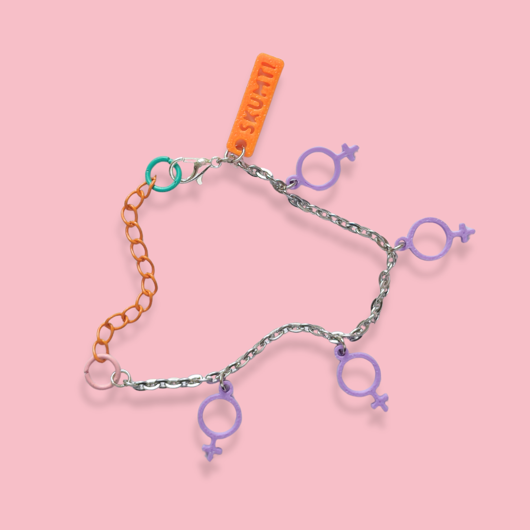 Armband [lila kvinnotecken]