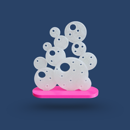 Hållare för stiftörhängen [rosa & självlysande]