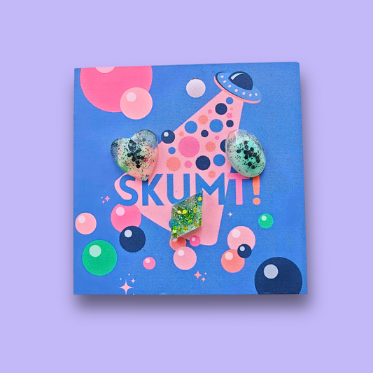 Små stiftörhängen [fläckiga mint, 3 st]