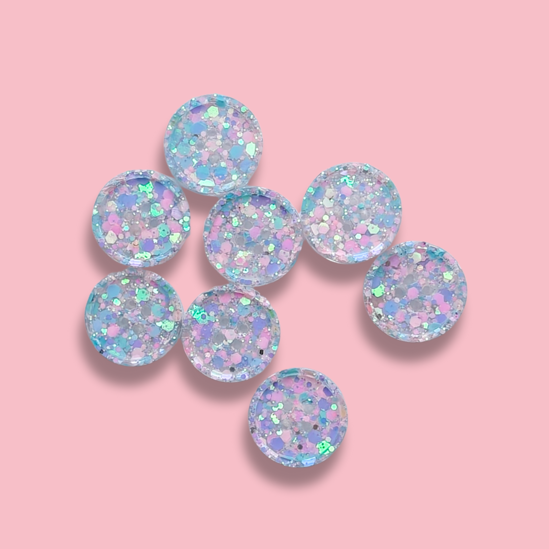 Knappar 20 mm [konfetti/glitter, styckvis]