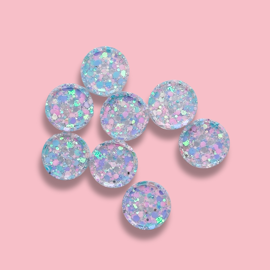 Knappar 20 mm [konfetti/glitter, styckvis]