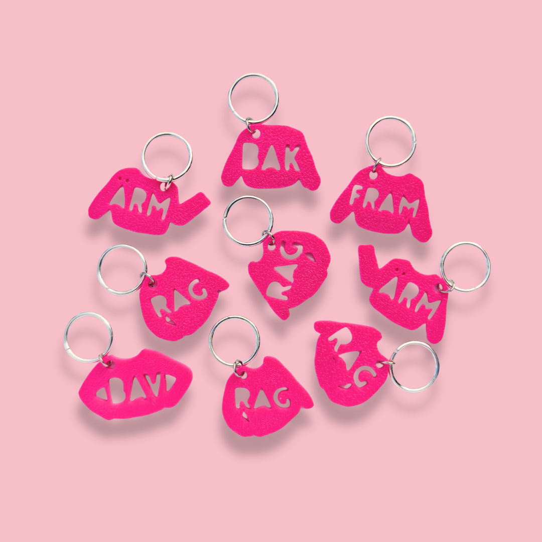 Stickmarkörer [rosa set för tröjor]