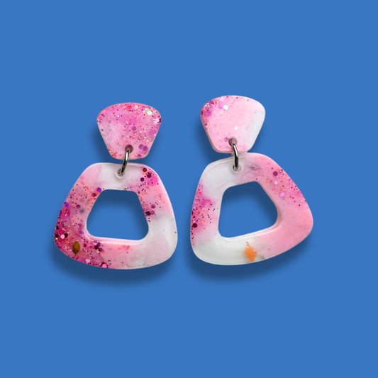 Örhängen [hallon och mjölk]