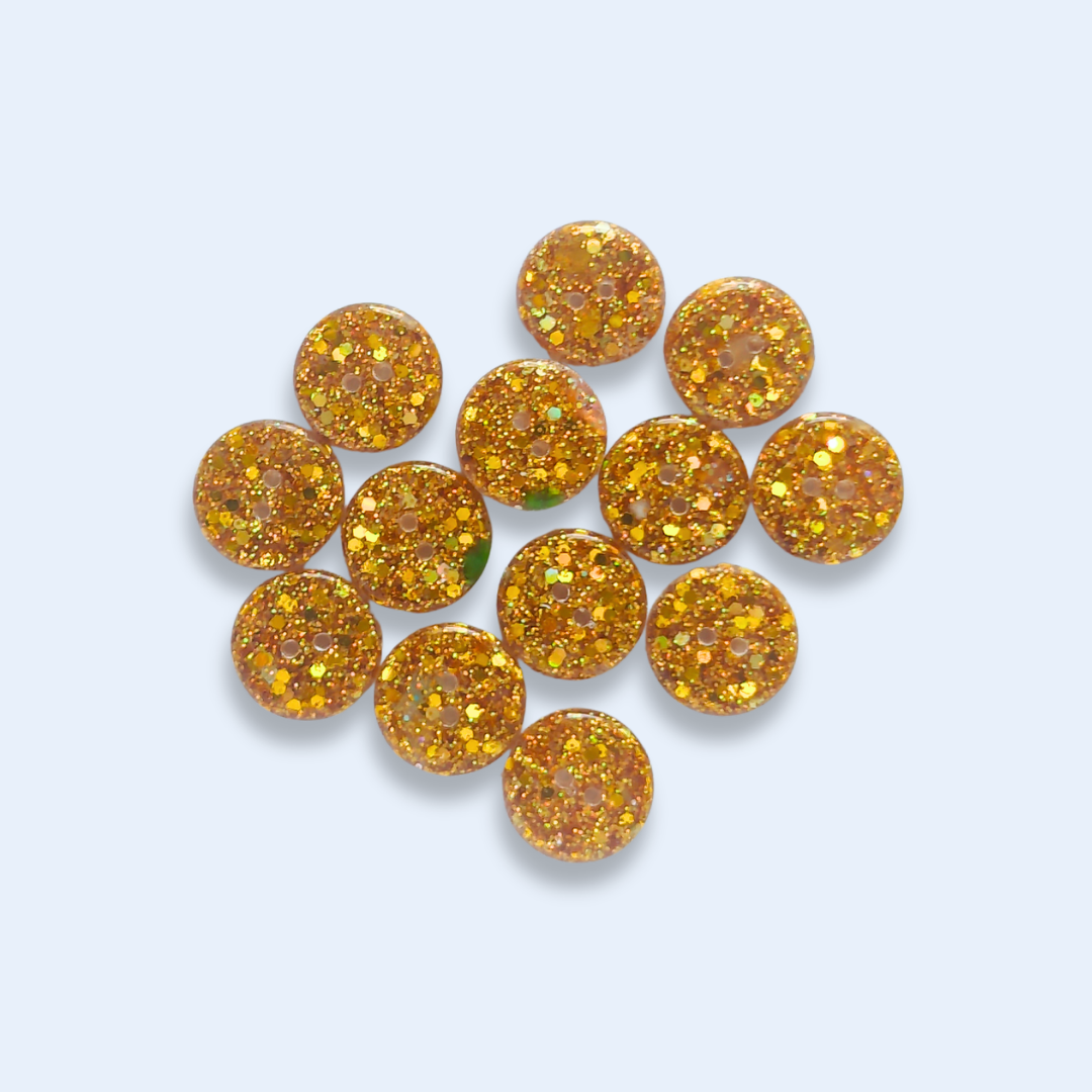 Knappar 12 mm [guld, 13 st]