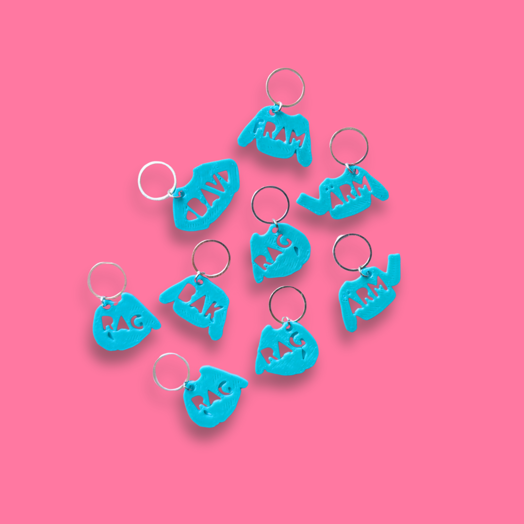 Stickmarkörer [turkost set för tröjor]