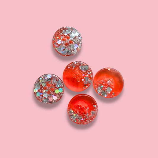 Knappar 20 mm [apelsinfest, 5 st]