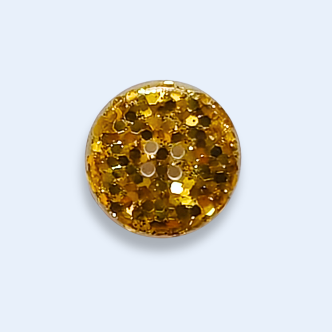 Knappar 15 mm [guldglitter, styckvis]
