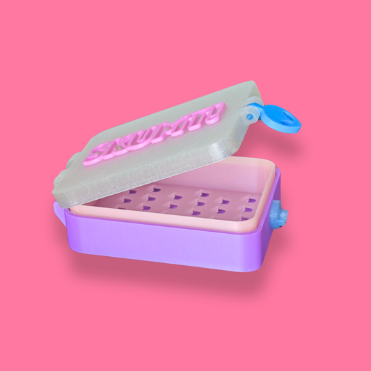 Tvålbox [lila/självlysande]