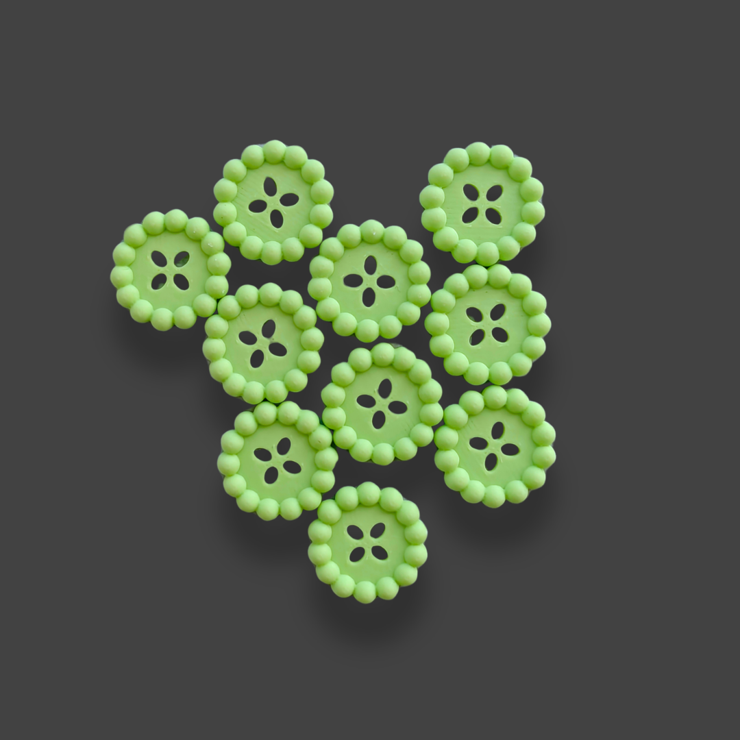 Knappar 20 mm [bubblig lime, styckvis]