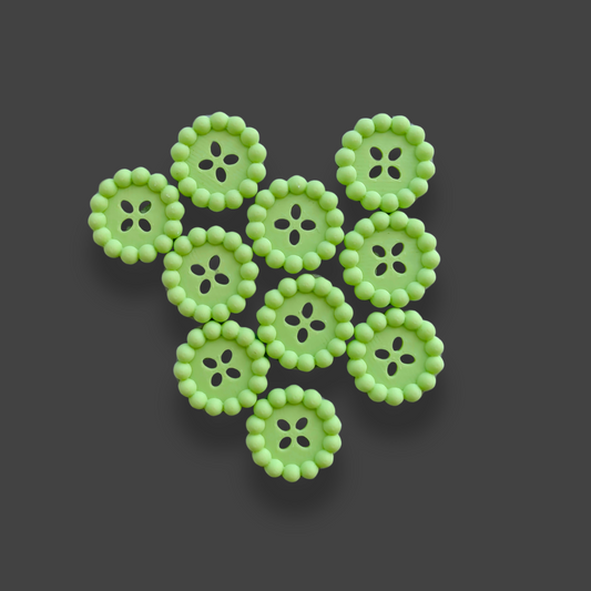 Knappar 20 mm [bubblig lime, styckvis]