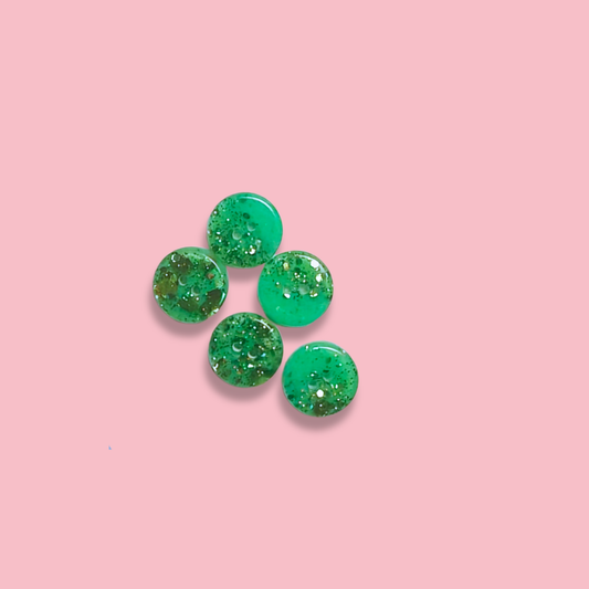 Knappar 12 mm [pigga och gröna, 5 st]
