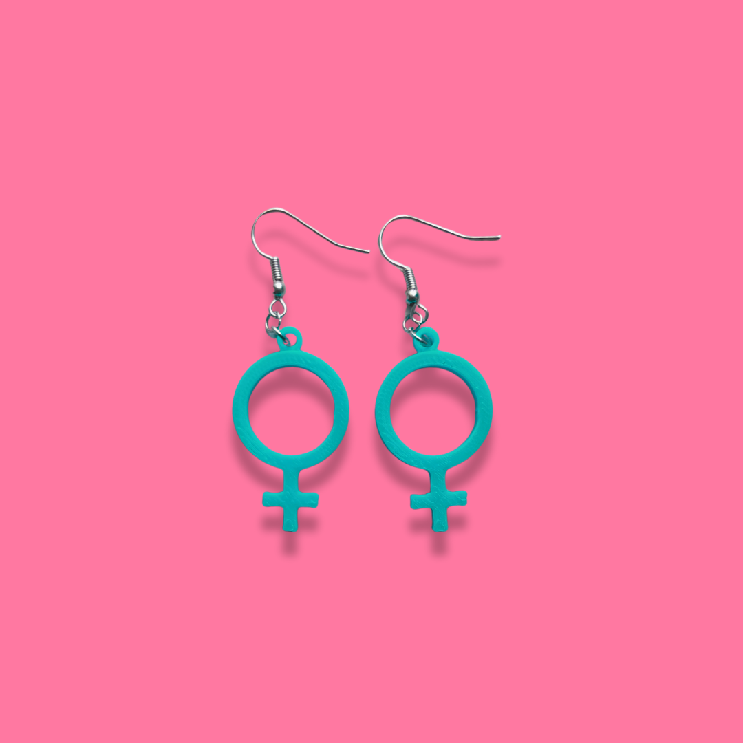 Örhängen [turkosa kvinnotecken]