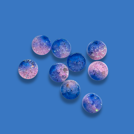 Knappar 12 mm [skumma glittriga, styckvis]