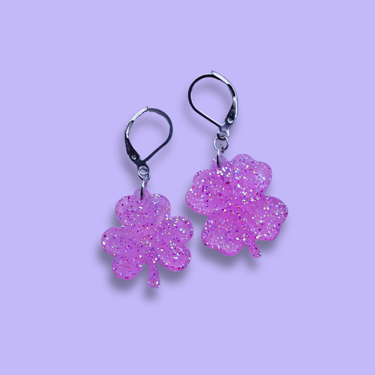 Örhängen [rosa klöver]