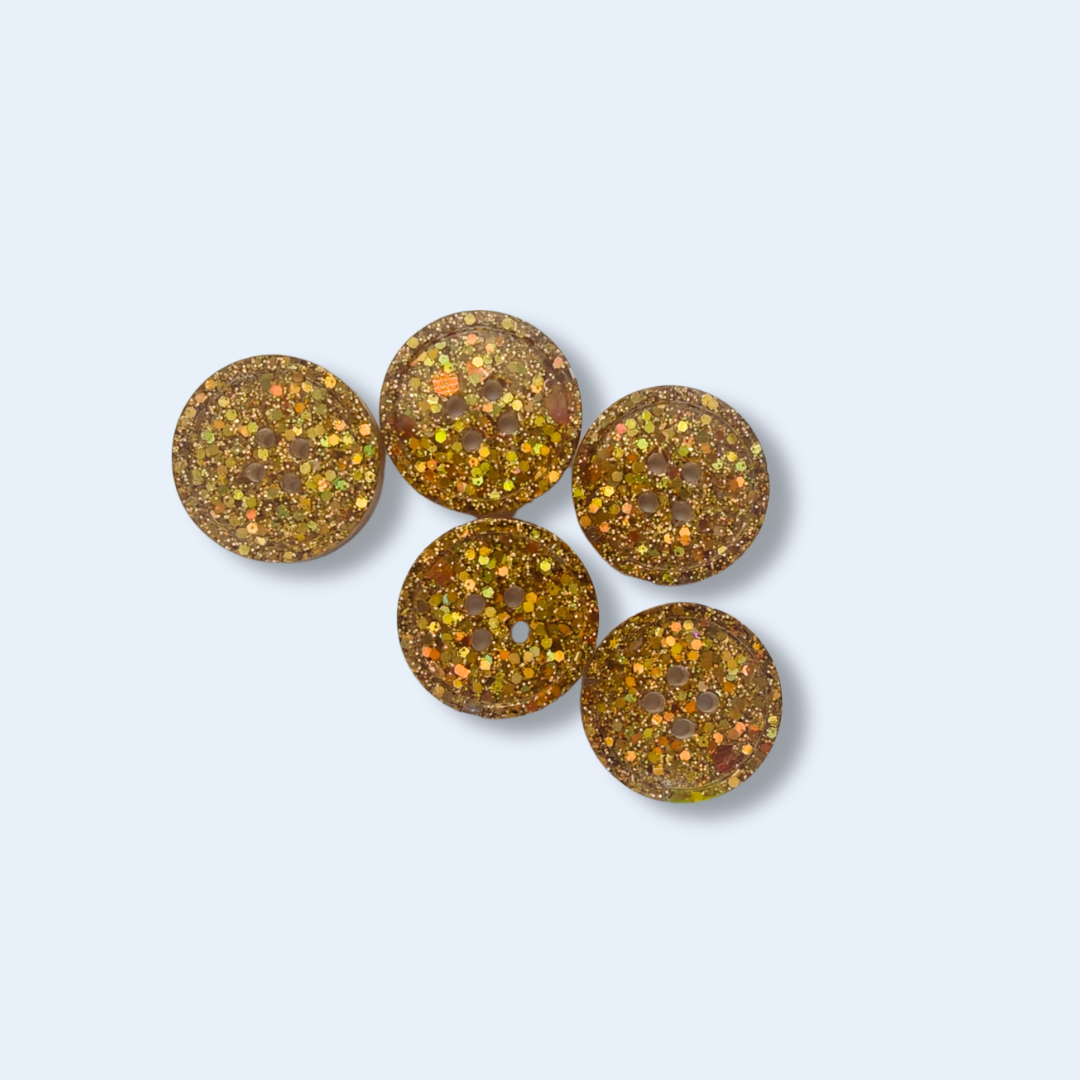 Knappar 20 mm [guld, 5 st]