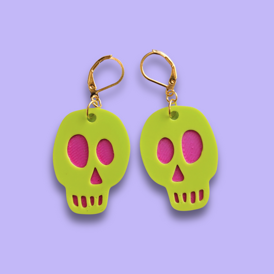 Örhängen [lime-dödskallar]