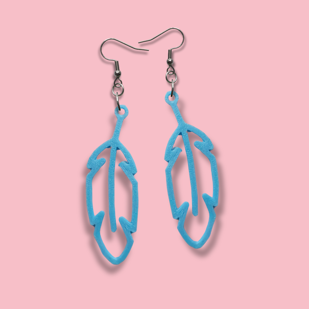 Örhängen [blå fjädrar]