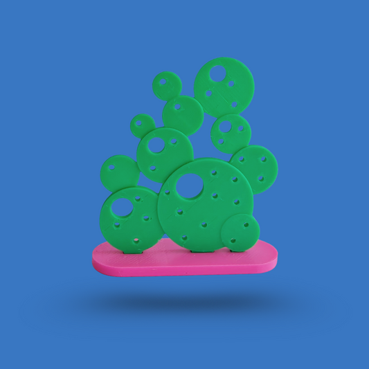 Hållare för stiftörhängen [grön/rosa]