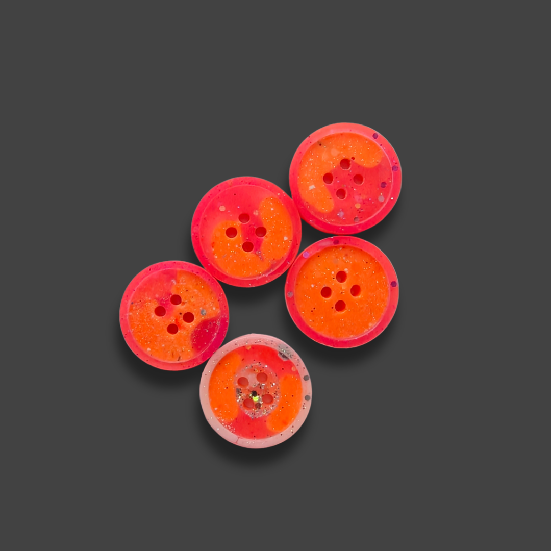 Knappar 20 mm [neon, 5 st]