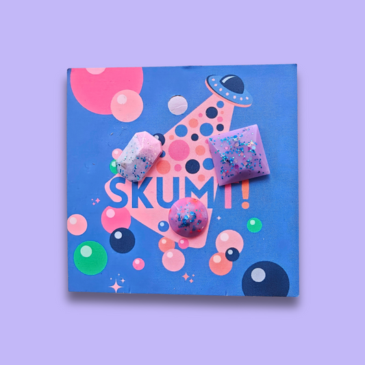 Små stiftörhängen [lila-rosa, 3 st]