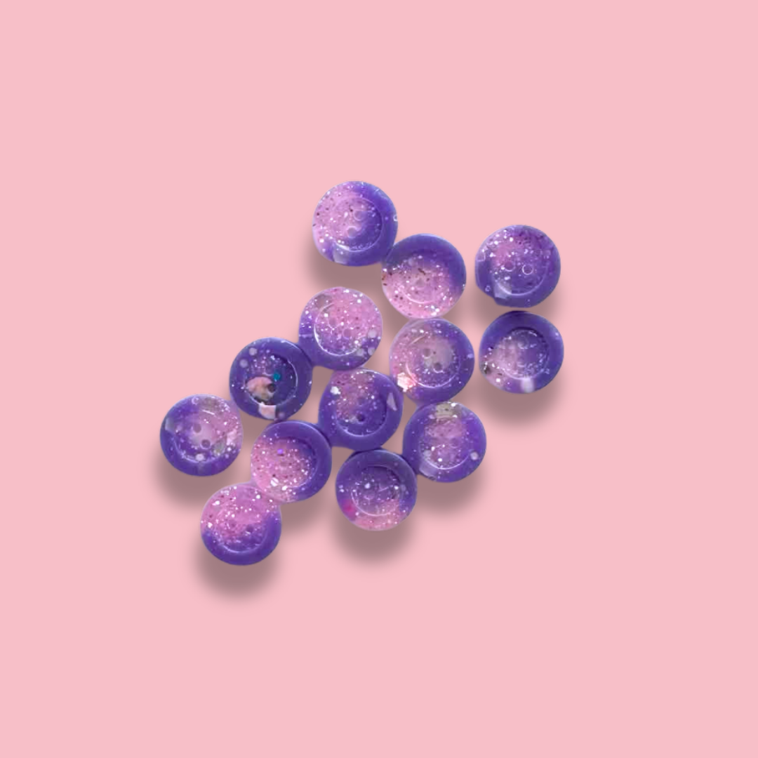 Knappar 10 mm [lila/rosa, styckvis]